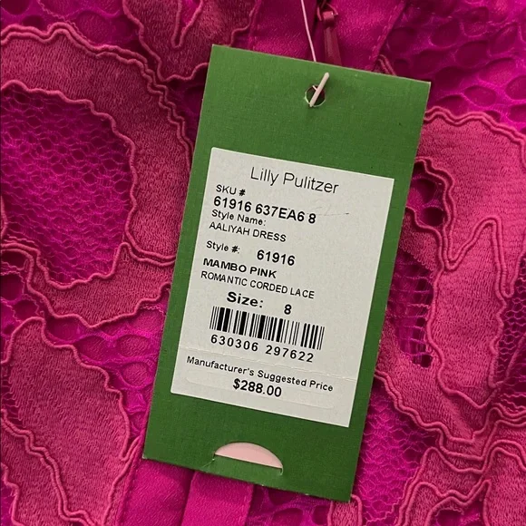 Lilly Pulitzer Bright Pink Lace Mini Dress - Picture 10 of 14